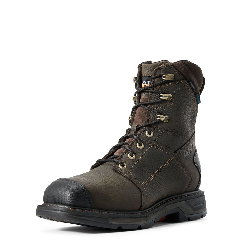 Botas De Trabajo Ariat Workhog Xt 8 Side Zip Waterproof Carbon Toe Marrones Oscuro Hombre - Chile 78